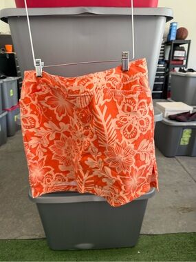 Orange Floral Mini Skort p74